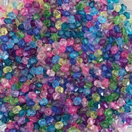 200 g. diamant perler i blandede farver
